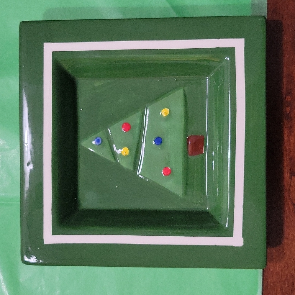 Holiday Candy Dish Christmas Serving Dish Christmas Tree Candy Dish